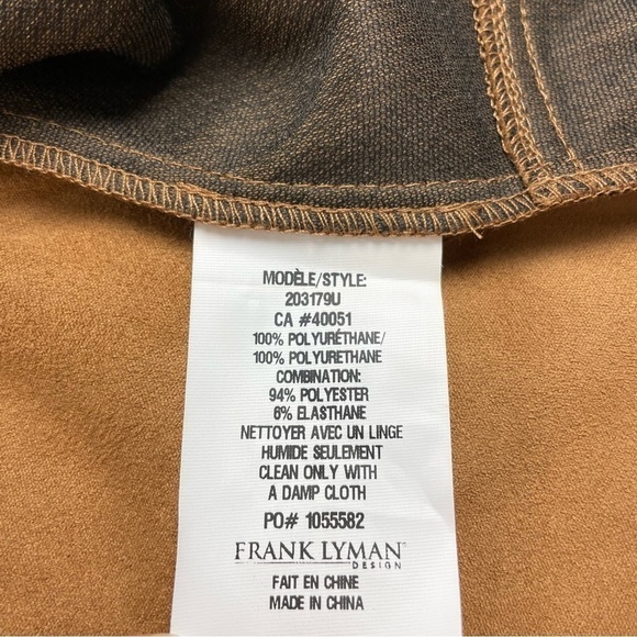 FRANK Lyman Faux Leather Moto Jacket Size Small - Picture 8 of 10